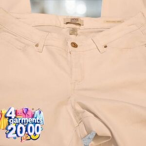 Vintage america boho skinny ankle white stretch denim size 8